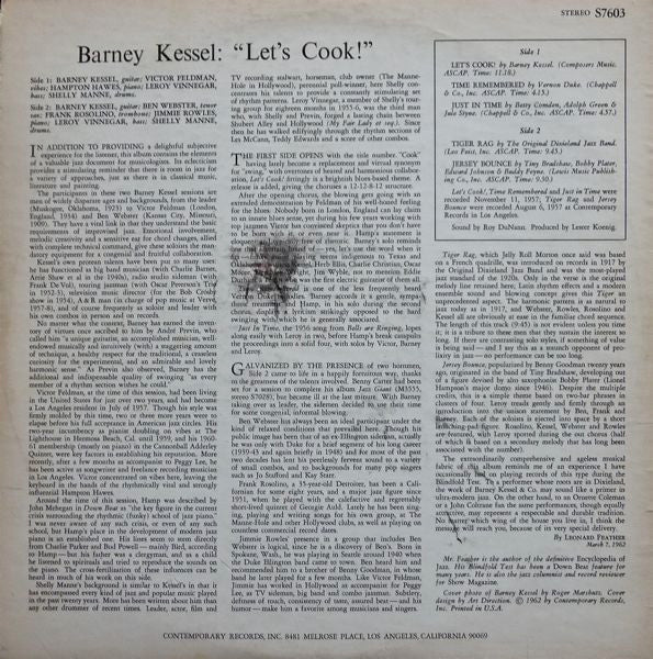 Barney Kessel : Let's Cook! (LP, Album, RE)