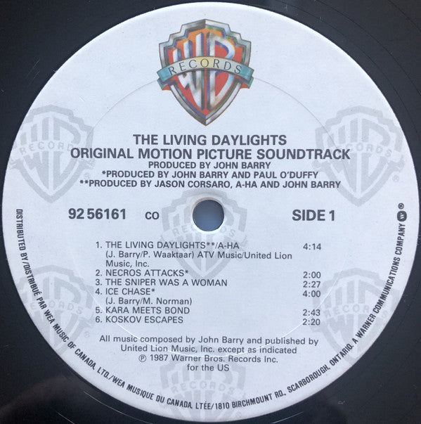 Various : The Living Daylights (Original Motion Picture Soundtrack) (LP, Album)