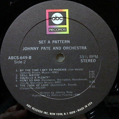 Johnny Pate's Orchestra : Set A Pattern (LP, Album)