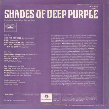 Deep Purple : Shades Of Deep Purple (LP, Album)