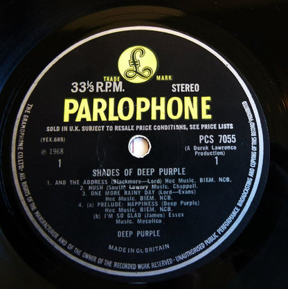 Deep Purple : Shades Of Deep Purple (LP, Album)