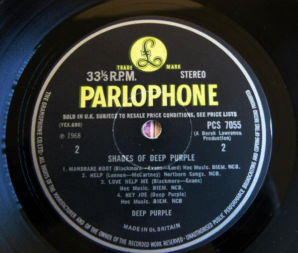 Deep Purple : Shades Of Deep Purple (LP, Album)