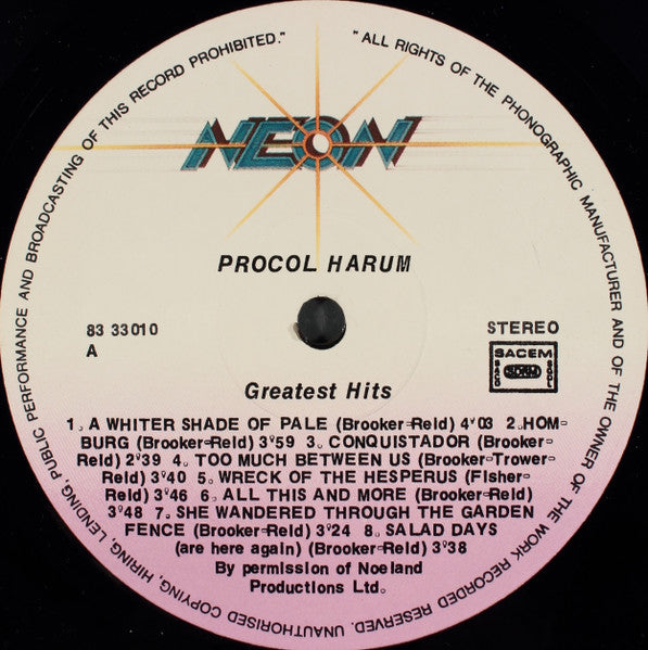 Procol Harum : Greatest Hits (LP, Comp)