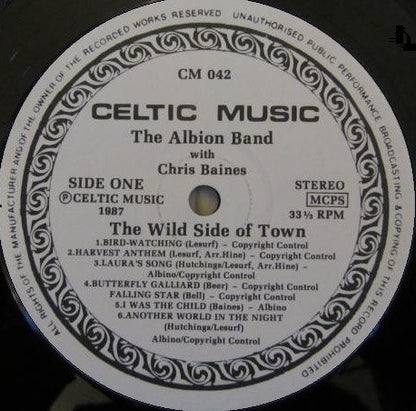 The Albion Band With Chris Baines : The Wild Side Of Town (LP, Album)
