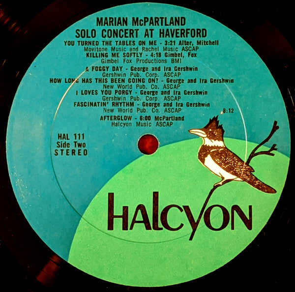 Marian McPartland : Solo Concert At Haverford (LP, Album)