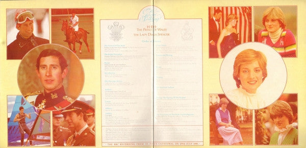 Various : The Royal Wedding Of H.R.H. The Prince Of Wales And The Lady Diana Spencer - The BBC Recording From St. Paul's Cathedral On 29th July 1981 (LP)