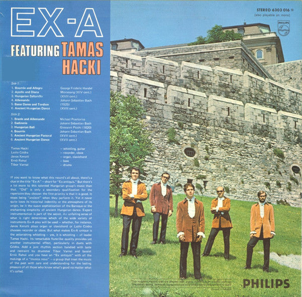 Ex-Antiquis Ensemble Featuring Hacki Tamás : Ex-A Featuring Tamás Hacki (LP, Album)