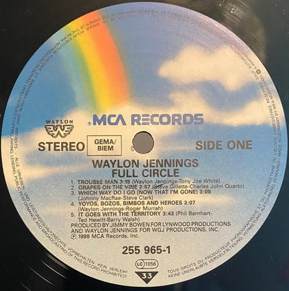 Waylon Jennings : Full Circle (LP, Album)