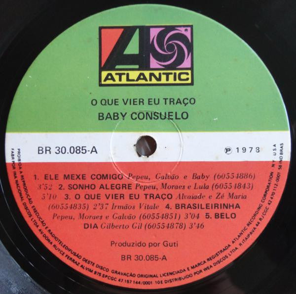 Baby Consuelo : O Que Vier Eu Traço (LP, Album, Gat)