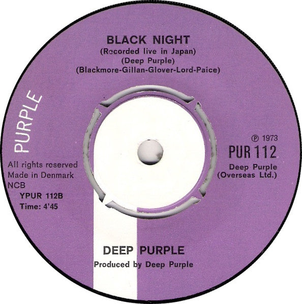 Deep Purple : Woman From Tokyo / Black Night (Live) (7", Single, Pur)