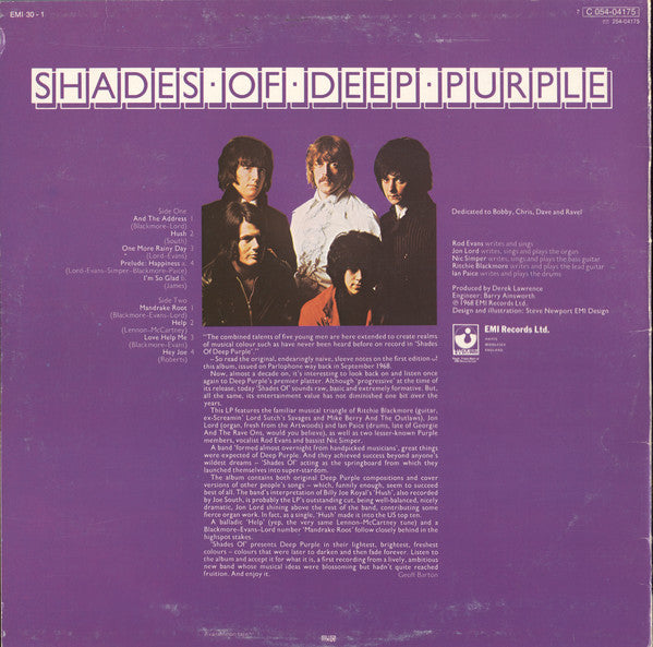 Deep Purple : Shades Of Deep Purple (LP, Album, RE)