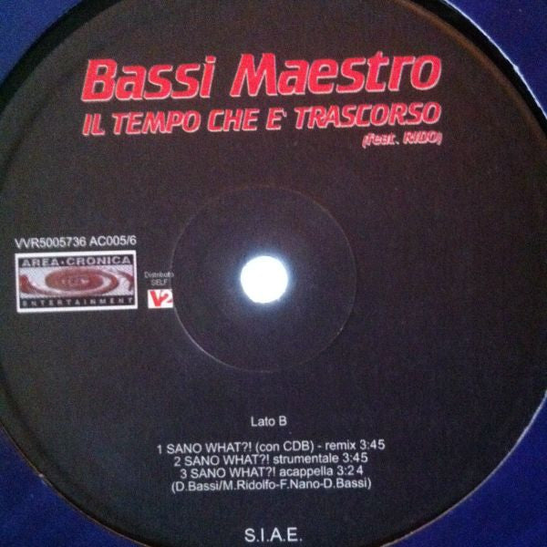 Bassi Maestro : Il Tempo Che E' Trascorso (12", Single)