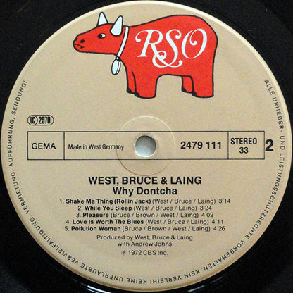 West, Bruce & Laing : Why Dontcha (LP, Album, RE)