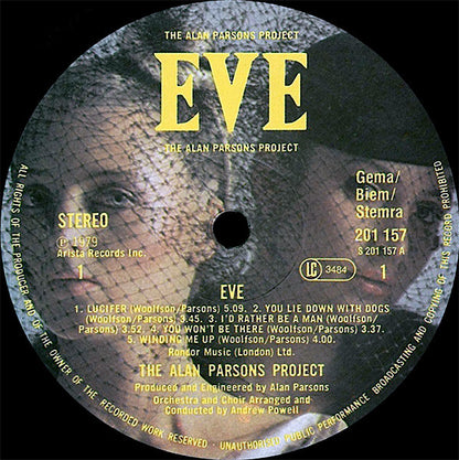 The Alan Parsons Project : Eve (LP, Album, RE, Gat)