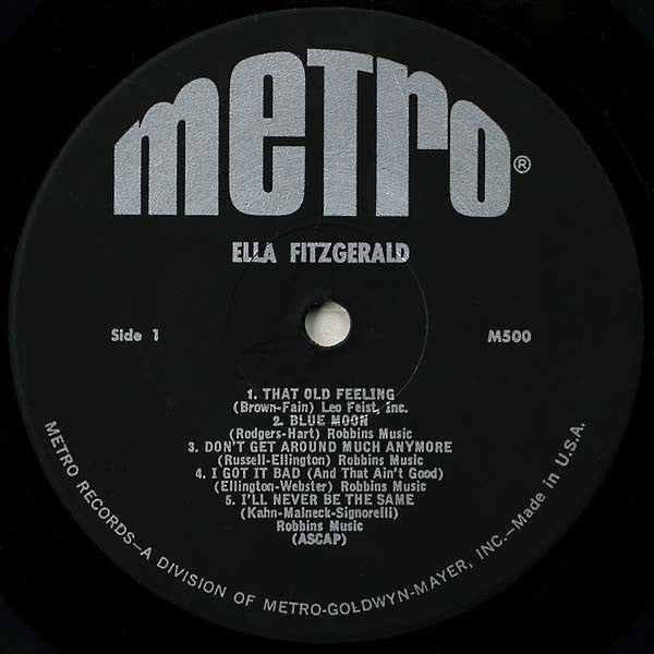 Ella Fitzgerald : Ella Fitzgerald (LP, Comp, Mono, MGM)