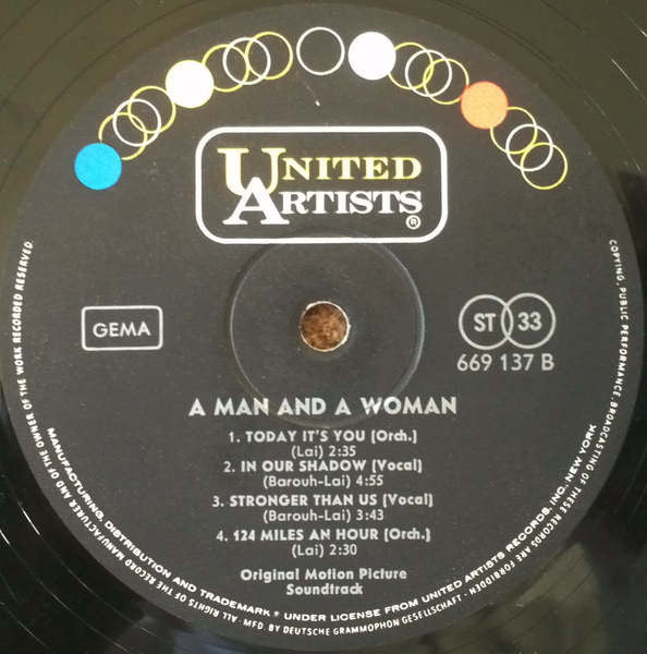 Francis Lai : A Man And A Woman (Original Motion Picture Soundtrack) (LP, Album)