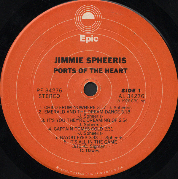 Jimmie Spheeris : Ports Of The Heart (LP)