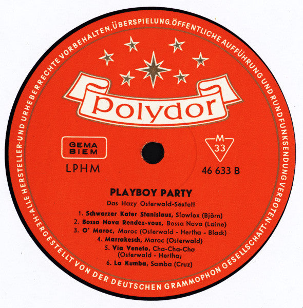 Hazy Osterwald Sextett : Playboy Party (LP, Album, Mono)