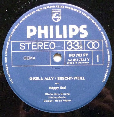 Gisela May : Brecht / Weill (LP, Album, RE)