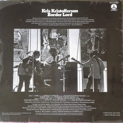 Kris Kristofferson : Border Lord (LP, Album, RP)