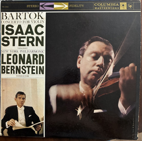 Béla Bartók, Isaac Stern, New York Philharmonic, Leonard Bernstein : Concerto For Violin (LP, Album)