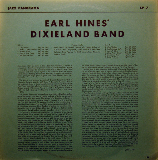 Earl Hines' Dixieland Band : Earl Hines' Dixieland Band (LP, Comp)