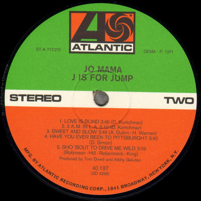 Jo Mama : J Is For Jump (LP, Album)