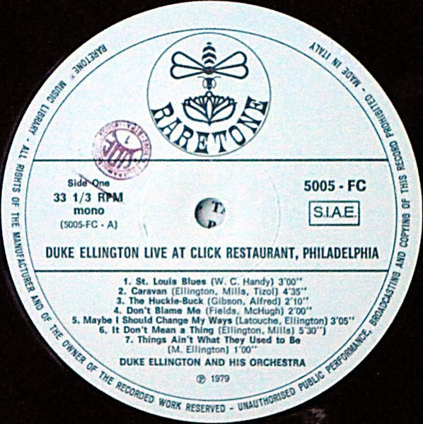 Duke Ellington And His Orchestra : Live At Click Restaurant Philadelphia 1949 - Vol. 4 (LP, Album, Mono)