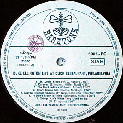 Duke Ellington And His Orchestra : Live At Click Restaurant Philadelphia 1949 - Vol. 4 (LP, Album, Mono)