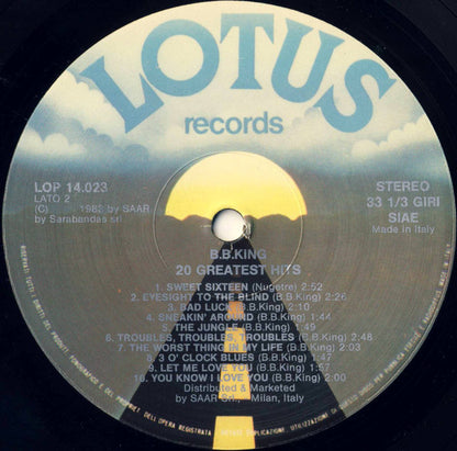 B.B. King : 20 Greatest Hits (LP, Comp)