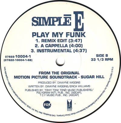 Simple E : Play My Funk (12")