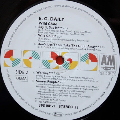 E.G. Daily : Wild Child (LP, Album)