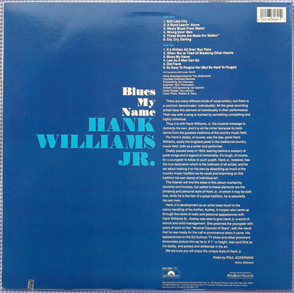 Hank Williams Jr. : Blues My Name (LP, Album, RE)