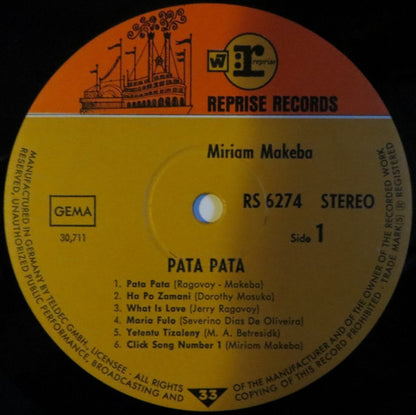 Miriam Makeba : Pata Pata - The Hit Sound Of Miriam Makeba (LP, Album, RE)