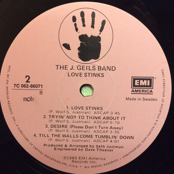 The J. Geils Band : Love Stinks (LP, Album)