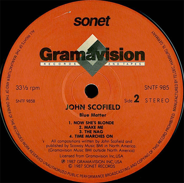 John Scofield : Blue Matter (LP, Album)