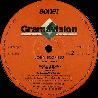 John Scofield : Blue Matter (LP, Album)