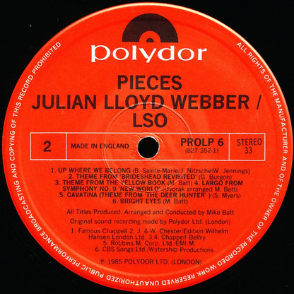 Julian Lloyd Webber And London Symphony Orchestra : Pieces (LP)