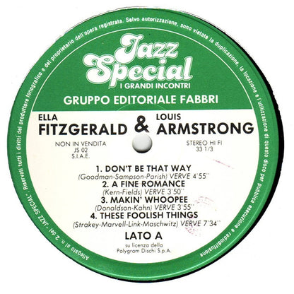 Ella Fitzgerald & Louis Armstrong : Ella Fitzgerald & Louis Armstrong (LP, Album, Comp, Mono)