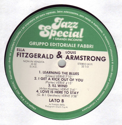 Ella Fitzgerald & Louis Armstrong : Ella Fitzgerald & Louis Armstrong (LP, Album, Comp, Mono)