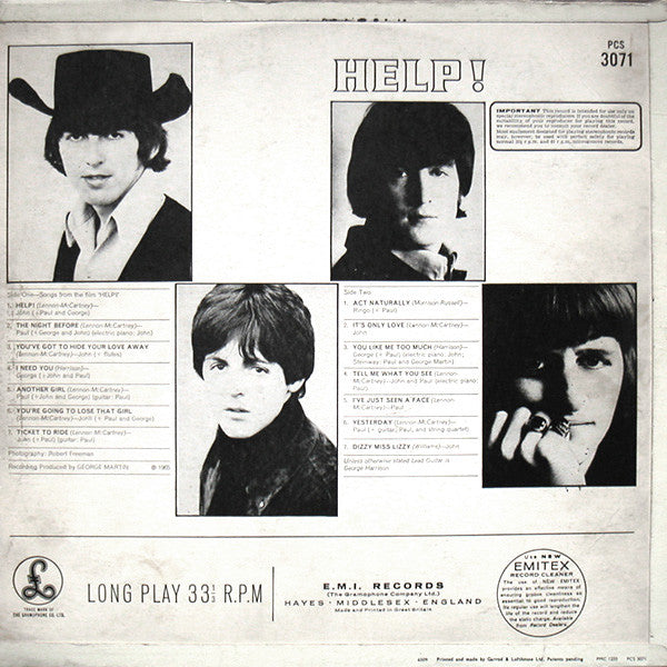 The Beatles : Help! (LP, Album, MT)