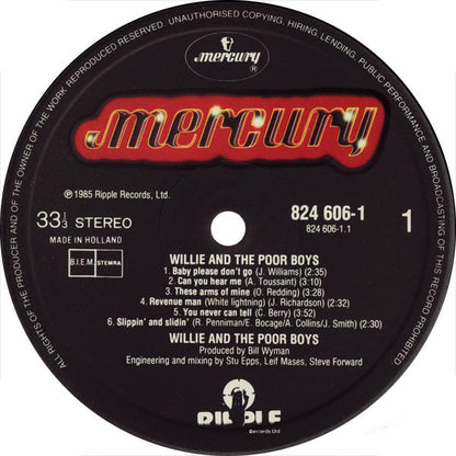 Willie And The Poor Boys : Willie And The Poor Boys (LP, Album)