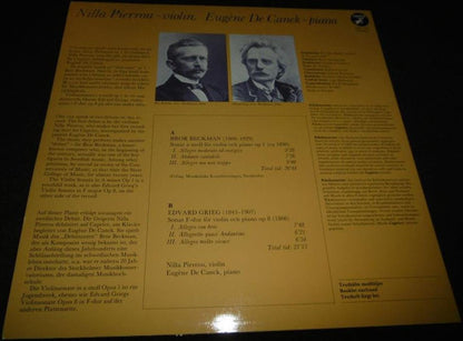 Nilla Pierrou, Eugene De Canck, Bror Beckman / Edvard Grieg : Sonat A-moll Op 1 / Sonat F-dur Op 8 (LP)