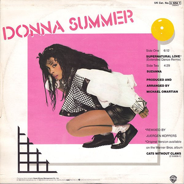 Donna Summer : Supernatural Love B/W Suzanna (12")