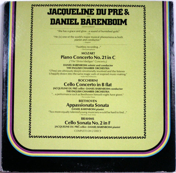 Jacqueline Du Pré & Daniel Barenboim : Close-Up (2xLP, Comp, Gat)