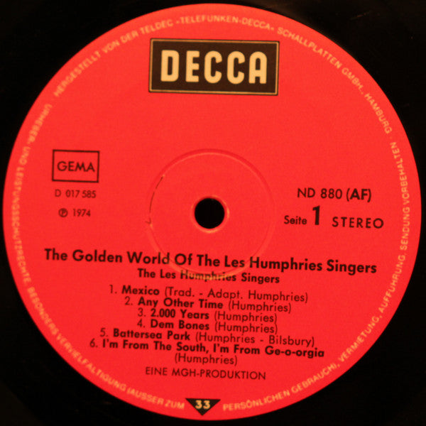 Les Humphries Singers : The Golden World Of The Les Humphries Singers (LP, Comp)