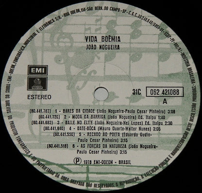 João Nogueira : Vida Boêmia (LP, Album)