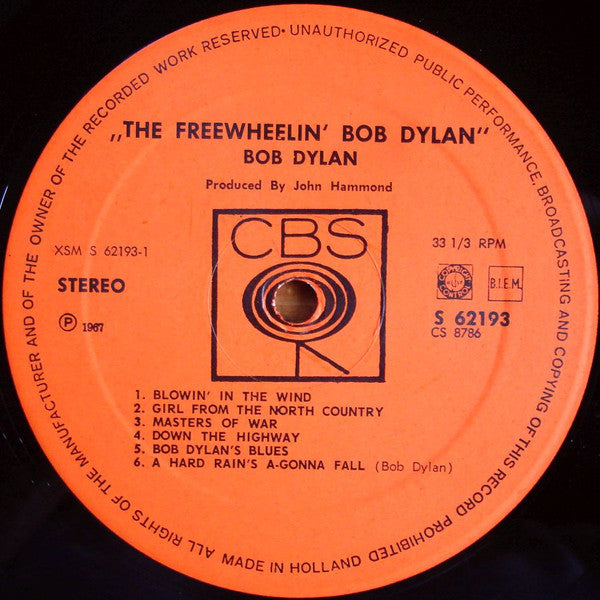 Bob Dylan : The Freewheelin' Bob Dylan (LP, Album, RE)