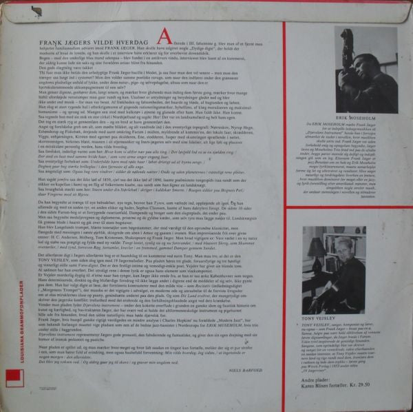 Frank Jæger : Djævelens Instrument - Jægerviser - Digte (LP)