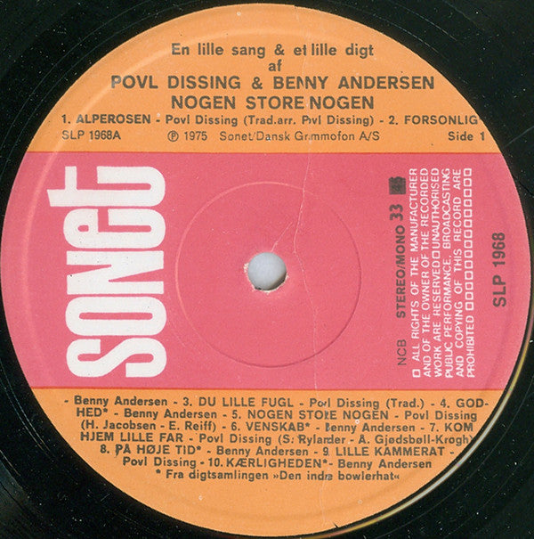 Povl Dissing & Benny Andersen : Nogen Store Nogen (LP, Comp)